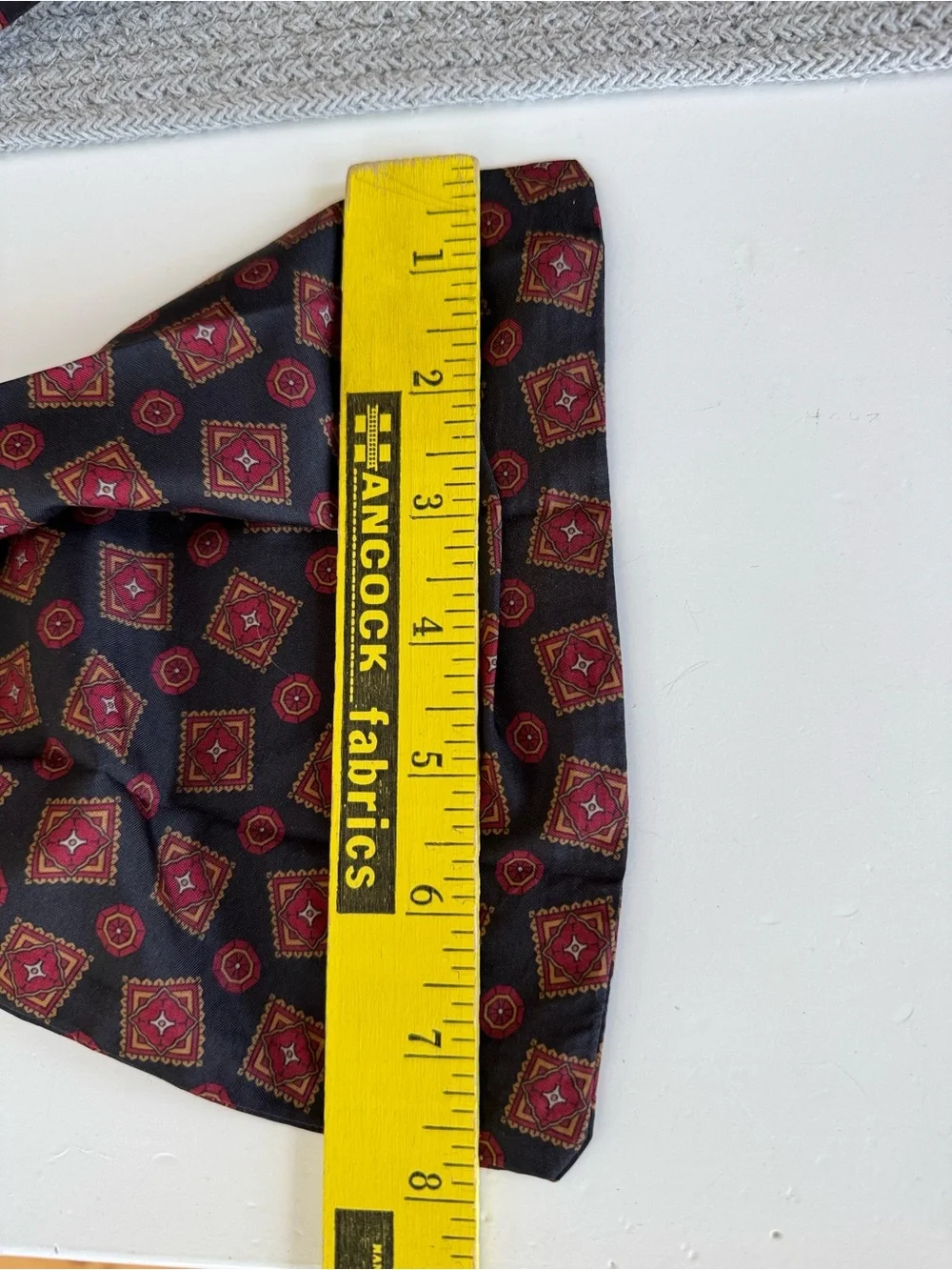Vintage 60’s or 70’s Navy Red Geometric Scarf Tie Belt